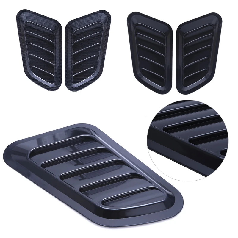  1 Pair Universal Car Sticker ABS Decorative Air Flow Intake Bonnet Vent Cover Hood New Drop shippin