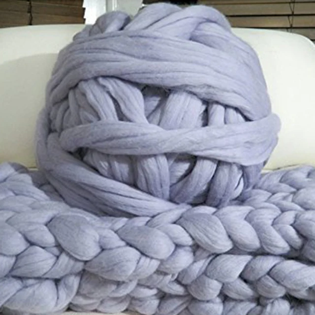 Wholesale Wool Roving Fiber Top 30 lb Roll Spinning, Felting, Chunky Knit  Blanket, Chunky Yarn, Giant Yarn