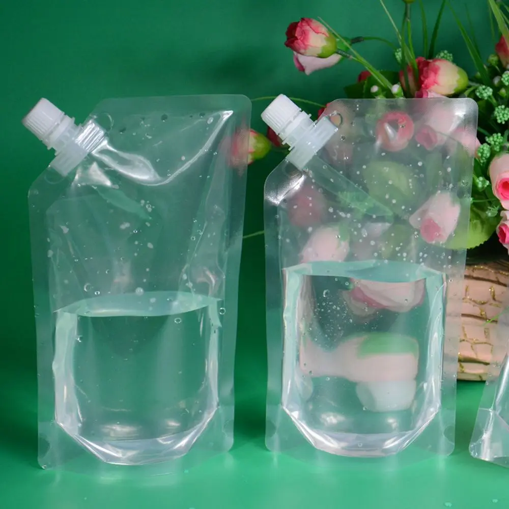 1Pc Plastic Pocket Flask Fresh Bag Flowing Food Cruise Drinks Outdoor