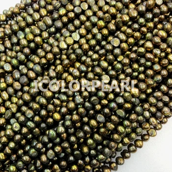 

Wholesale(5pcs/lot) 38cm Greenish Grey Pebble Pearl (7-8mm) Strings.Low Cost Price For Wholesale. Cotact For Other Colors!