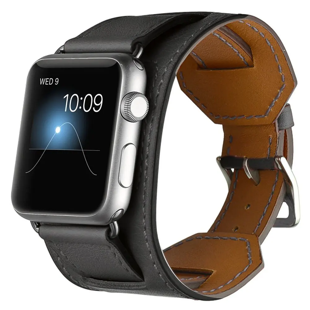 Ремешок из натуральной кожи для Apple Watch Series 1 2 3 iwatch 38 42 мм браслет смарт часов