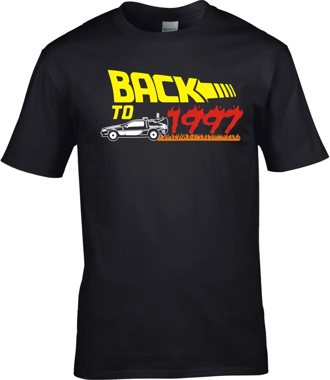 21st Birthday 1997 Back To The Future Delorian Funny T Shirt New Shirts Tops Tee Unisex | Мужская одежда