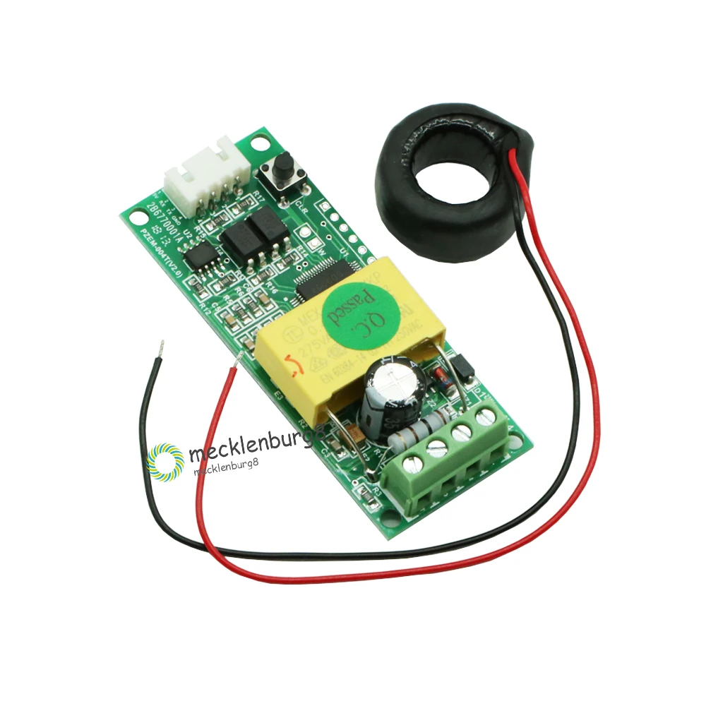 

AC Digital Multifunction Meter Watt Power Volt Amp TTL Current Test Module PZEM-004T With Coil 0-100A 80-260V AC For Arduino Rat
