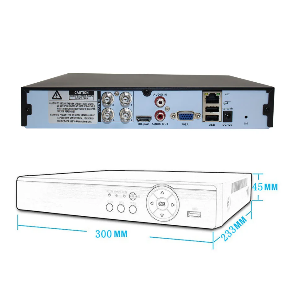 4CH AHD видеорегистратор H.264 + 5MP 4MP 1080P Hi3521D 4 канала 5 в 1 Гибридный DVR Wifi XVi TVi CVI IP NVR для