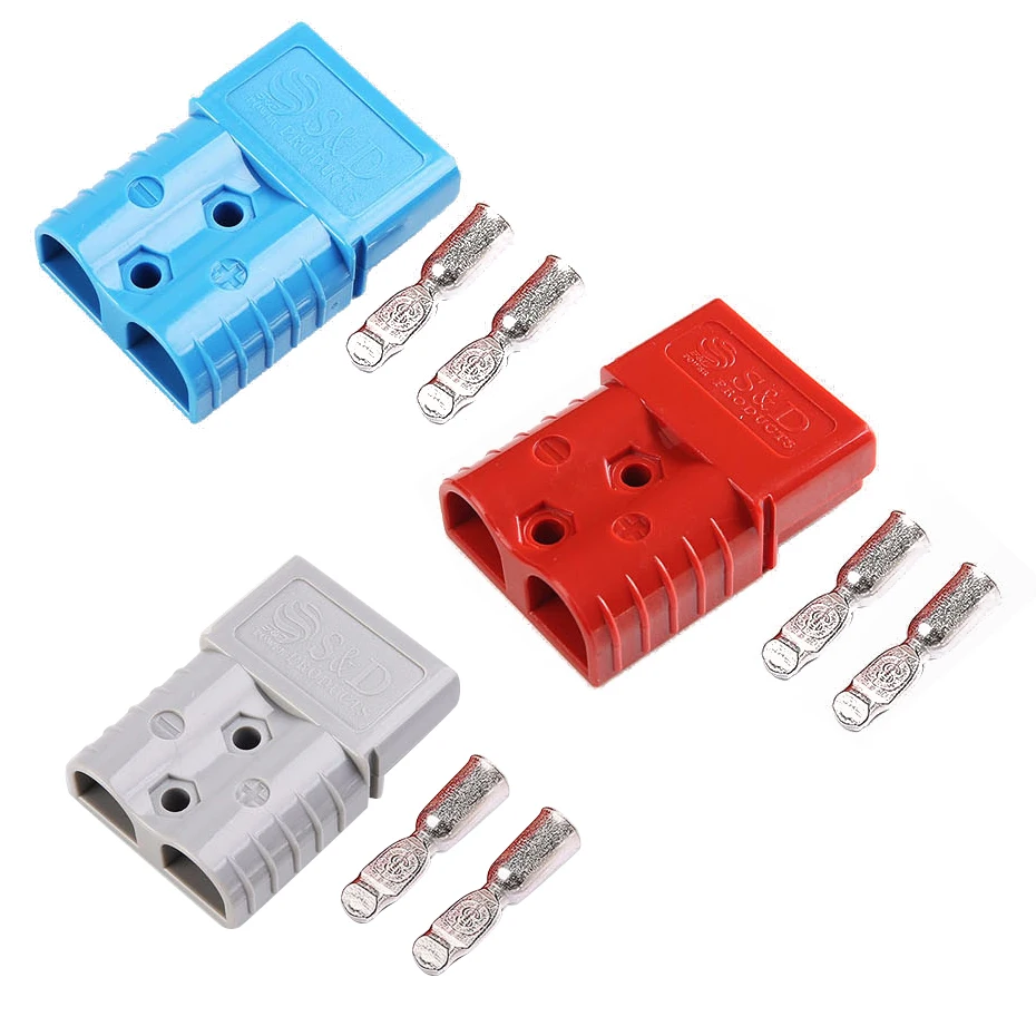 

600V 120A Plug Connectors Double Pole with Copper Contacts for Solar Panels Caravans Battery Electrical Power Cables Connectors