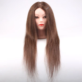 

18inch 100% Human Hair Hairdressing Mannequins Head Training Doll Head Hair Styling Mannequin Head