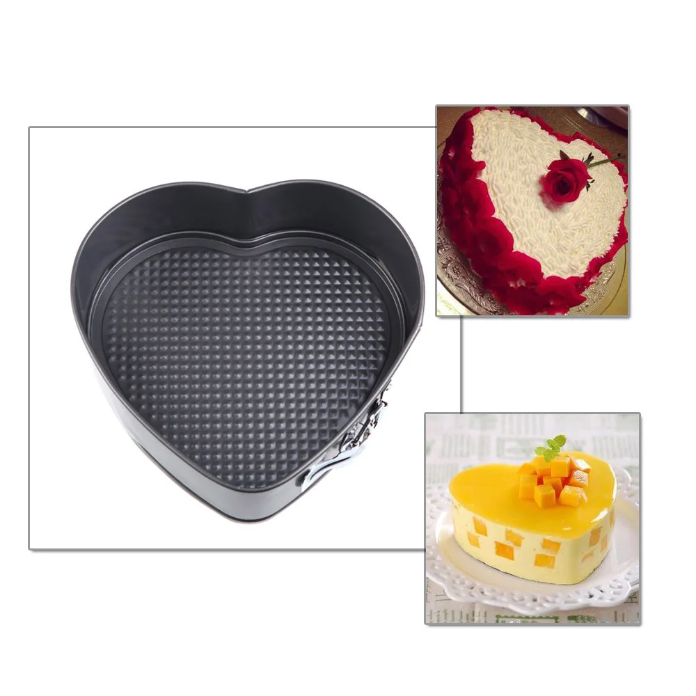 Springform Pans Set of 3 | Square / Round / Heart Shaped Cheesecake Pans |  Leak Resistant & Top Rack Dishwasher Safe(00025)|springform pan set| cheesecake panspringform pan - AliExpress