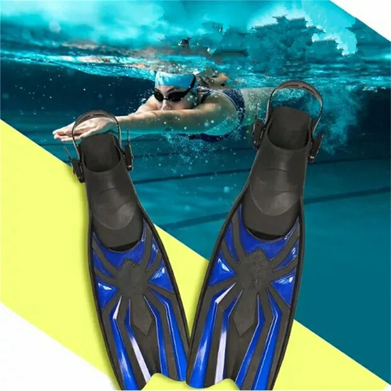

Diving flippers fins Adult Short Diving Snorkeling Swim Flippers Training Swimming Kids Scuba #2f19