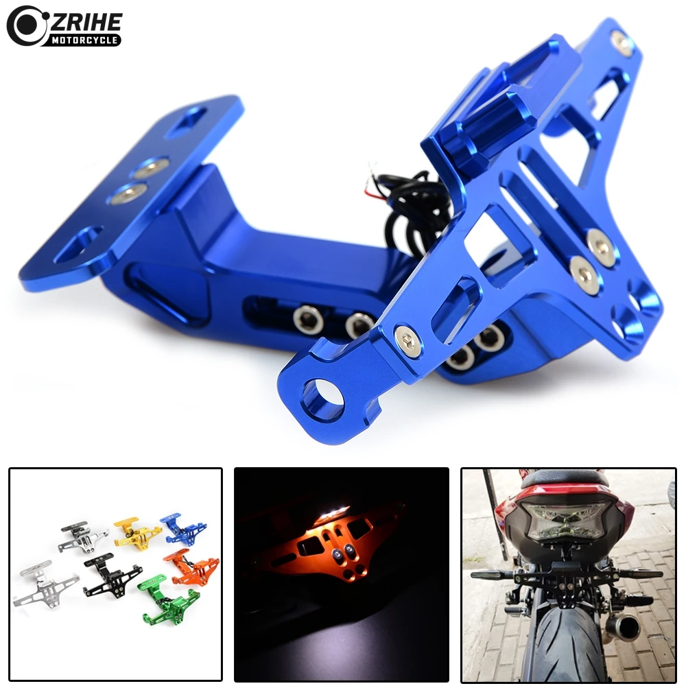 Кронштейн для номерного знака мотоцикла с подсветкой Yamaha yzf fz6 xj6 fazer FZ1 FZS 600 R3 R25