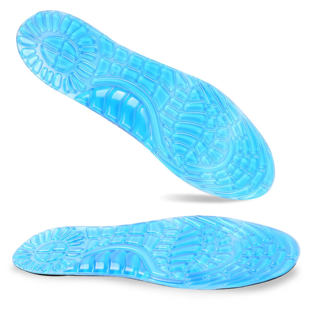 1 Pair Silicon Insole Pad Women Men Orthotic Arch Support Massaging Damping Deodorant Military