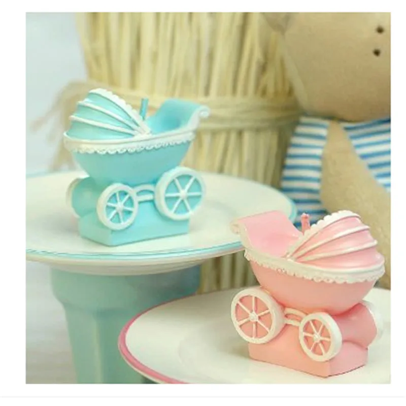 1pc Pink Bottle Candles Birthday Party Decorations Kids Baby Carriage Cake Candles Party Decoration Baby Shower Unicorn Party-S