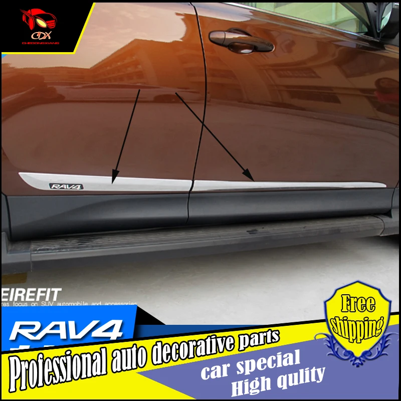 NEW Car ACCESSORIES FOR 2014 2015 2016 Toyota RAV4 ABS CHROME SIDE ...