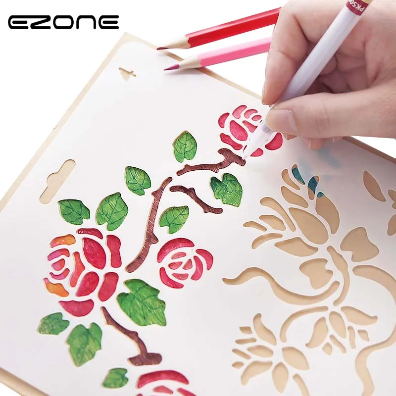 EZONE 1 шт. полый шаблон штамп DIY инструмент для рисования с цифрами буквами цветами