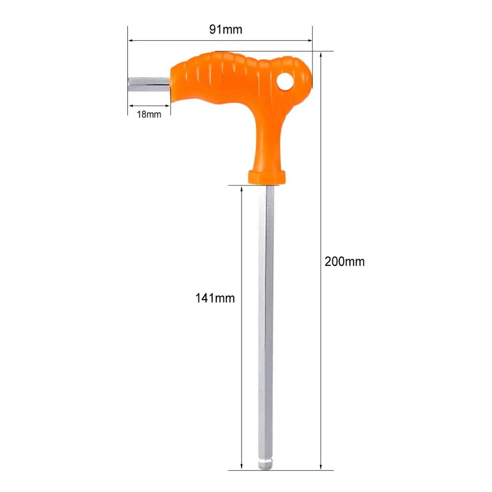 uxcell 4mm 5mm 6mm 8mm Ball End Tip Magnetic T-Handled Hex Wrench T Grip Hexagonal Key Metric Wrench For Bike Handlebar Repair