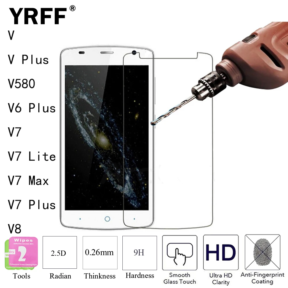 

2PCS 2.5D 9H 0.26mm Tempered Glass Protective Screen Protector Film For ZTE Blade V V Plus V580 V6 Plus V7 Lite Max V7 Plus V8