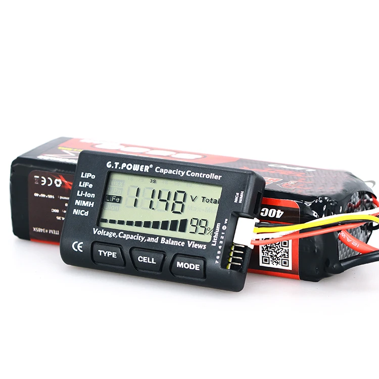 

GT Power BB Ring Battery Capacity Controller 1-7S 1-8S Multi-function Lipo Battery Voltage Tester for RC Car Model Testing Parts
