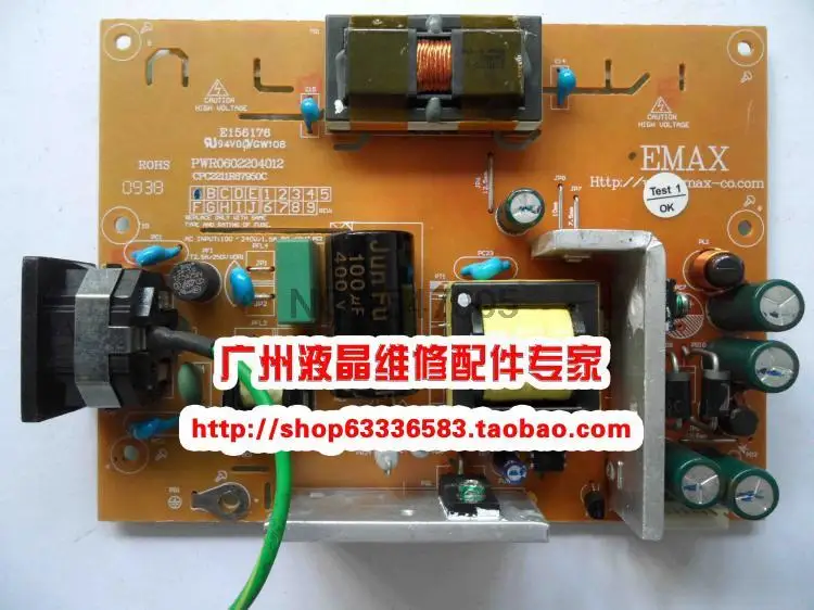 PWR0602204012 high voltage board CPC2211R67950C E156176 power supply ...