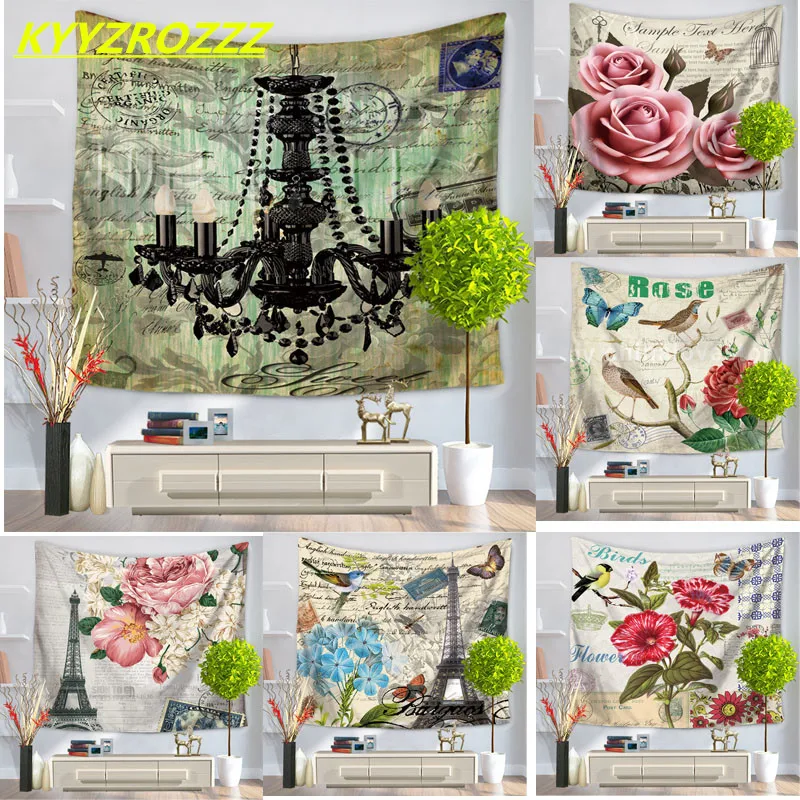 

KYYZROZZZ Mandala Tapestry Colored Flowers & Birds Hanging Wall Tapestries Bedspread Beach towel Yoga Mat Blanket Table Cloth