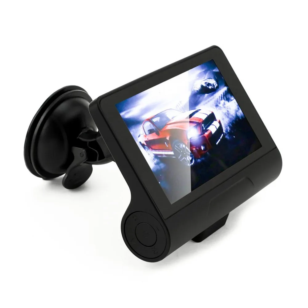 online 2 em 1 4 Polegada DVR Carro com Detector de Radar Automóvel HD Grande Angular de Visão Noturna Gravador de LCD Traço Cam com Lentes de Câmera Dupla