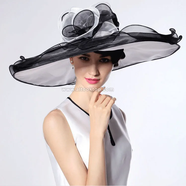 Blanco Kentucky Derby sombreros para té vestidos de fiesta señoras ...