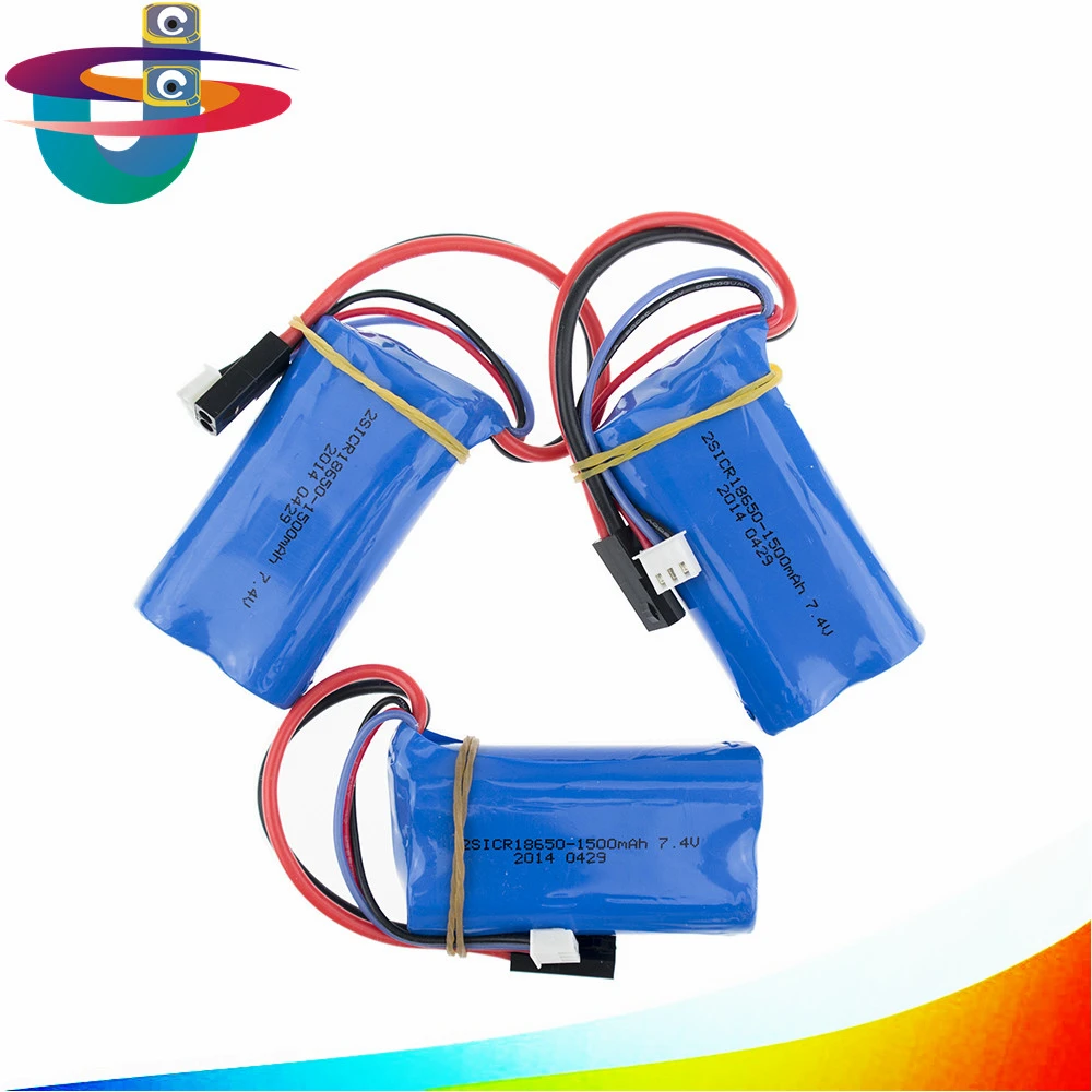 3pcs/lot 7.4V 1500mah 15c 18650 remote control helicopter power lithium