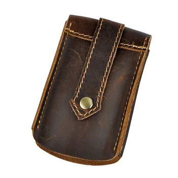 

Original Genuine Leather Men Quality Fashion Car Remote Case Key Ring Case Holder Chain Designer Key Package Bag Y1008