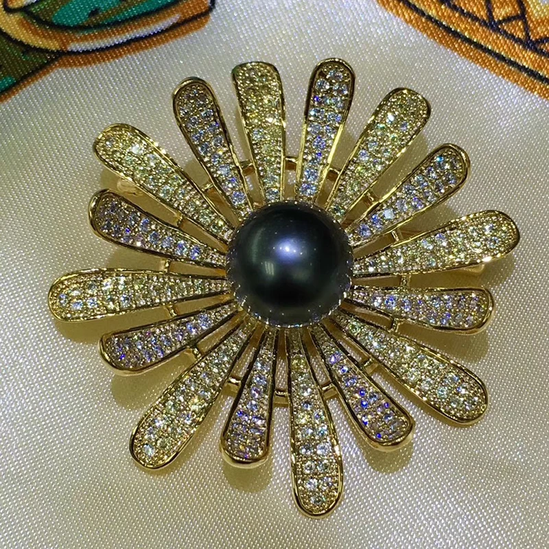 Tahitian pearls brooch (3)
