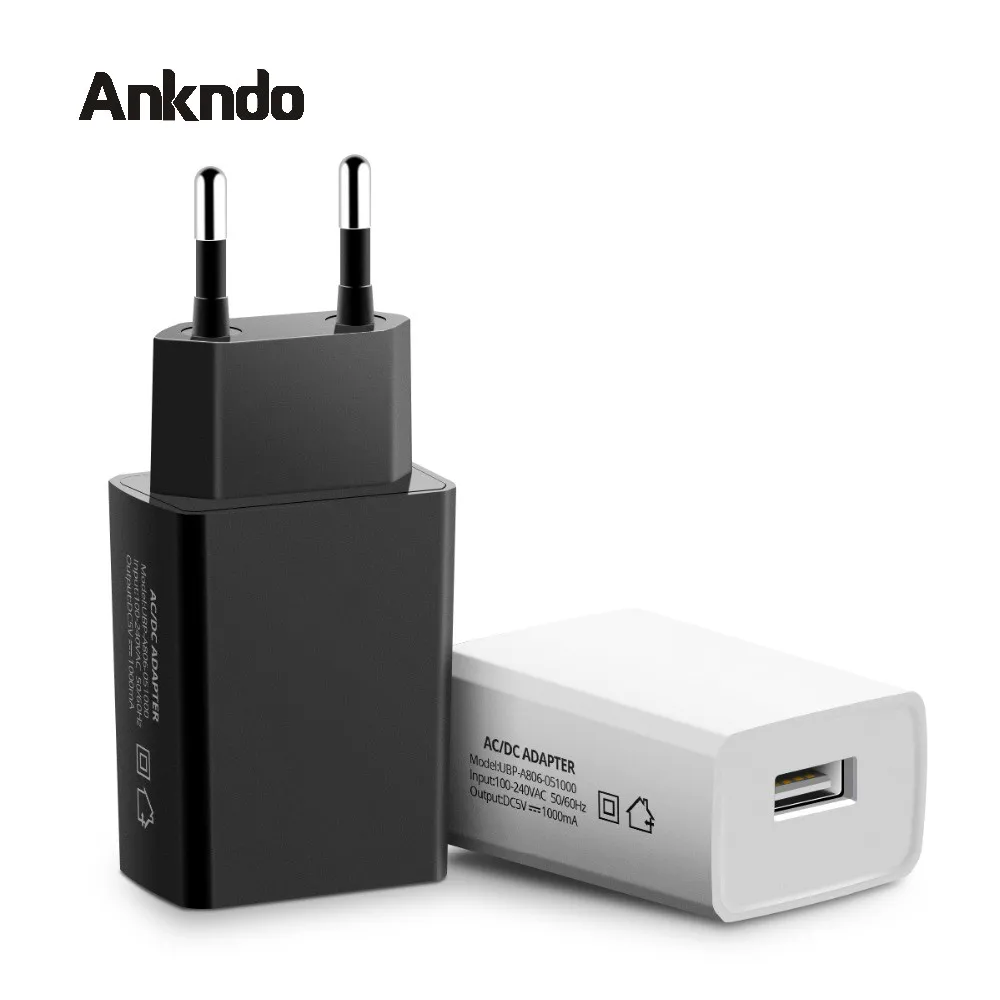 ANKNDO 5v 1a USB зарядное устройство Универсальное для телефона безопасный корпус AC/DC