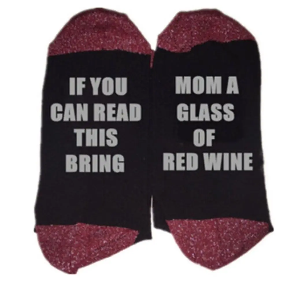 Custom Men/Women Socks If You Can Read This Bring Me a Glass of Beer Wine Coffee autumn spring fall 2018 Dobby Halloween Sock
