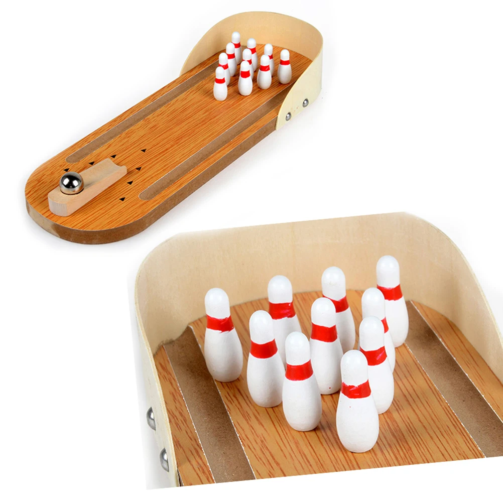 Mini Bowling Games Wooden Miniature Bowling Ball Set for Kids Adults Party Fun Mini Bowling Games Wooden Miniature Bowling Ball Set for Kids Adults Party Fun