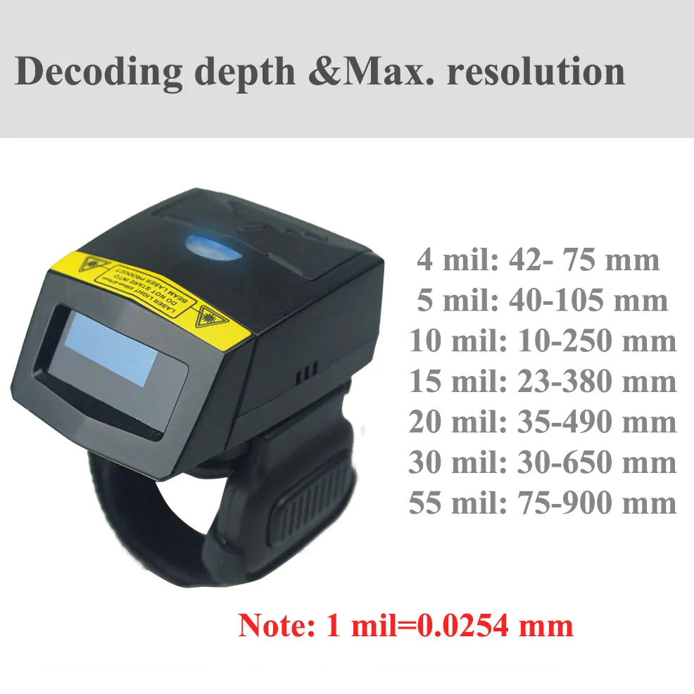 Переносной лазерный сканер штрих кодов FS01 1D 32 бит USB литий ионный аккумулятор для