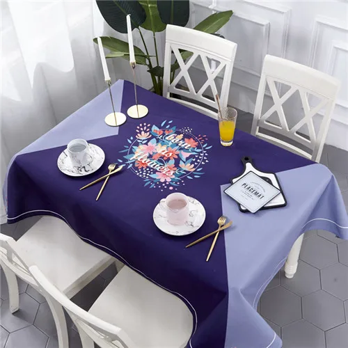 IDouillet, водонепроницаемая непромокаемая скатерть, покрытие для стола для столовой, кухни, гостиной, декоративное покрытие на стол, прямоугольная/продолговатая - Цвет: no.3