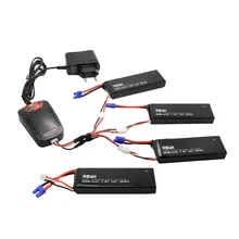 4pcs 7.4V 3000mAh 10C Hubsan H501S lipo battery Batteies with cable for charger Hubsan H501C rc Quadcopter Airplane drone Spar
