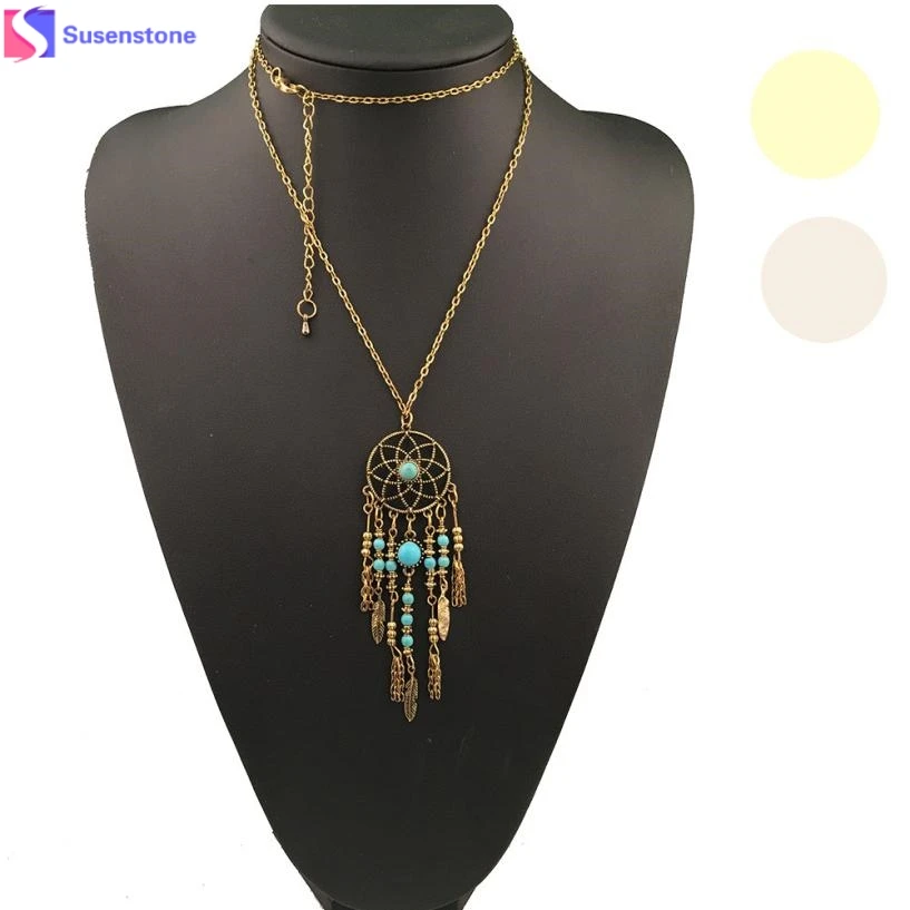 

women necklace kolye colar Bohemian Ethnic Merry Dreamcatcher jewelry Dreamcatcher vintage Necklace vintage ornamentation #2-3