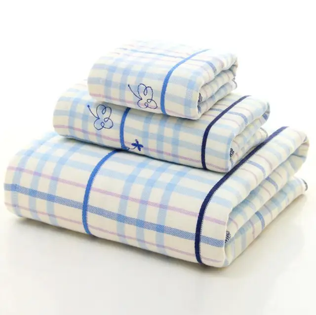 Online shop 3 pz/set regalo di cotone bagno asciugamani da bagno di ... Asciugamani bagno di lusso
