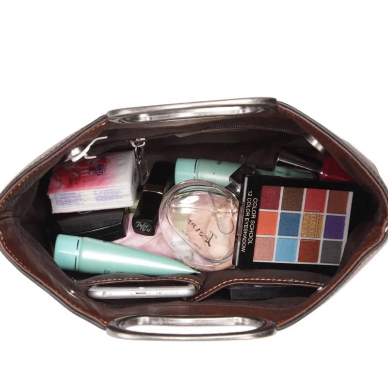 AETOO Vintage bag, head-layer cowhide handheld shoulder bag, oblique cross casual female bag, hand wipe postman bag