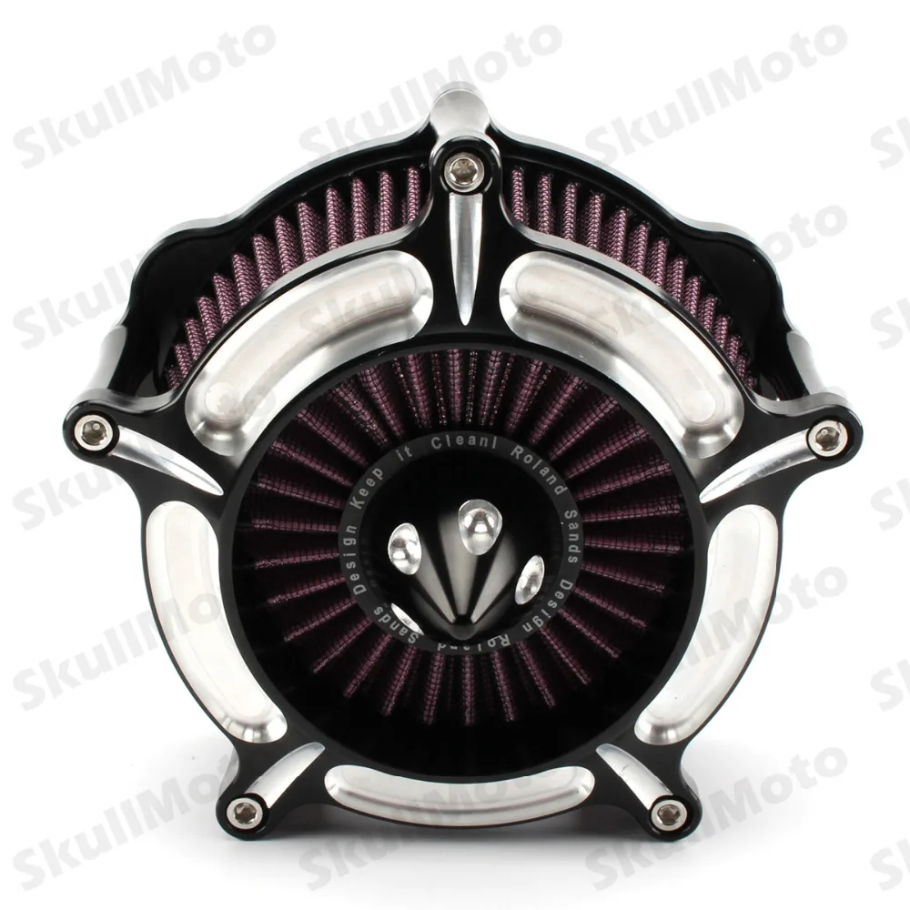 

Motorcycle Bike Accessories Contrast Cut Turbine Air Cleaner Filter For Harley Sportster XL883 XL1200 1991 1992 1993-2015 2016