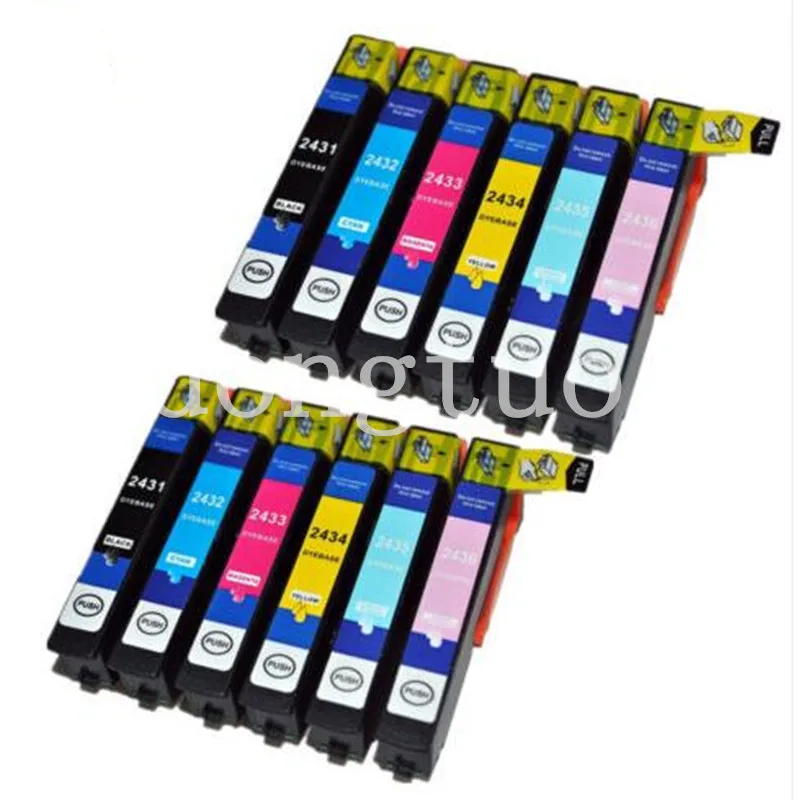 

12X Compatible Ink Cartridge T2431 to T2426 24XL For ink EXPRESSION PHOTO XP-55 XP760 XP850 XP860 XP-950 XP-750 inkjet printer