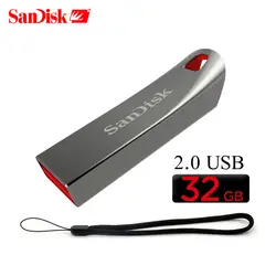 SanDisk USB 2,0 Флешка высокого качества металлический usb ключ 8 ГБ 16 ГБ 32 ГБ 64 Гб микропривод USB флеш-накопитель полная карта памяти usb