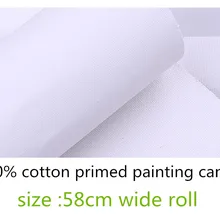 58 см шириной белый примат рулон хлопкового холста лучший выбор для людей живопись