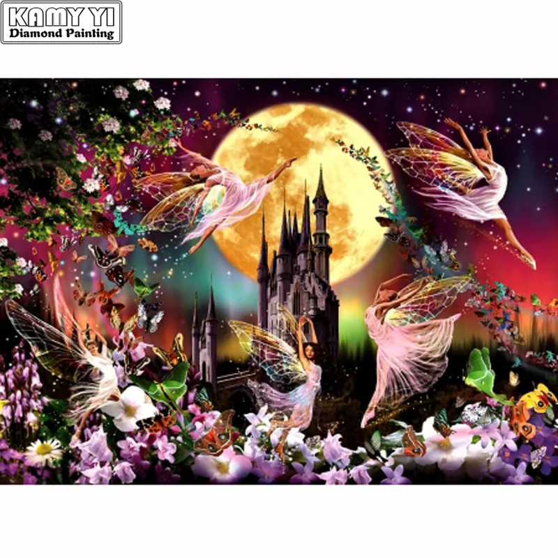 

Full Drill Square/Round Diamond 5D DIY Diamond Painting Elves Embroidery Cross Stitch Wonderland Rhinestone Mosaic Painting Gift