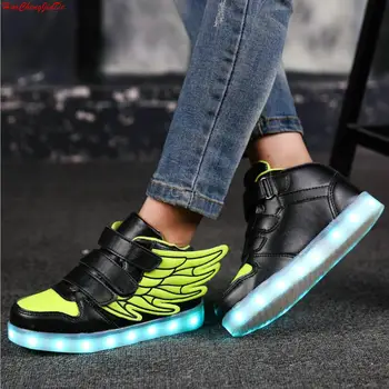 

Luminous Glowing Sneakers Children kids Led Shoes With Light up LED Slipper Boys girls Luminous sneakers led slippers
