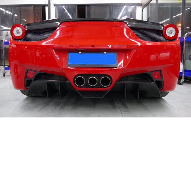 Carbon Fiber Rear Diffuser Surround fit for Ferrari 458 Italia Spider 2010-2015 - - Racext 16