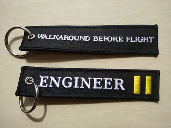 

Engineer Walkaround Before Flight Pilot Keychain Embroidery Keychain