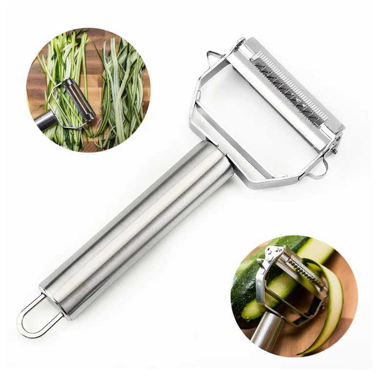 

Fruit Tools Ultra Sharp Dual Blades Peeler Julienne Vegetable Long Thin Strips Garnish Salad Spaghetti Zucchini Carrot Potato