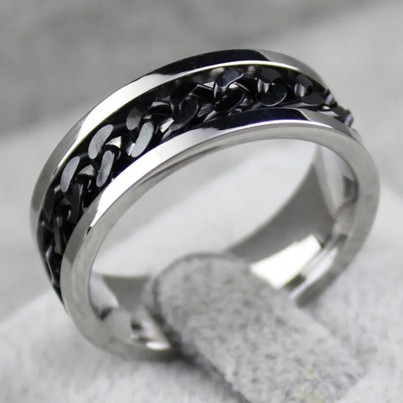Новое модное мужское кольцо аксессуары ювелирные изделия из нержавеющей стали серебро/серебро золото/серебро черные цвета кольца для мужчин