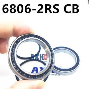 

free shipping 2PCS 6806 61806 2RS CB Si3N4 Ceramic Ball Bearing Rubber Sealed BB30 Hubs 30x42x7mm