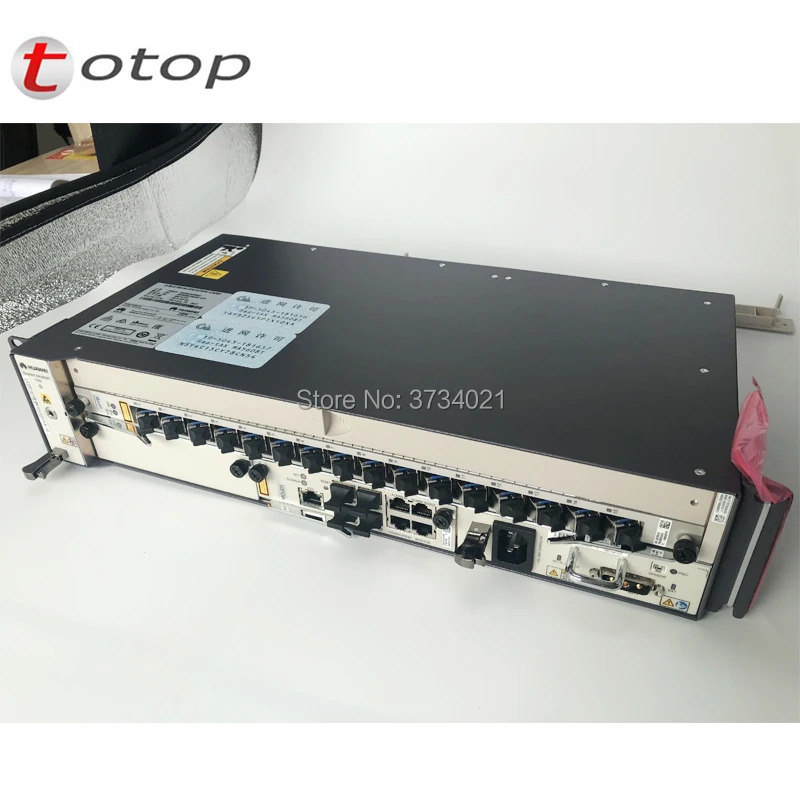 Доставка компанией DHL huawei MA5608T GPON OLT с 1 * MCUD 1G + 1 * MPWC электрическая плата постоянного тока, MA5608T терминал оптической линии