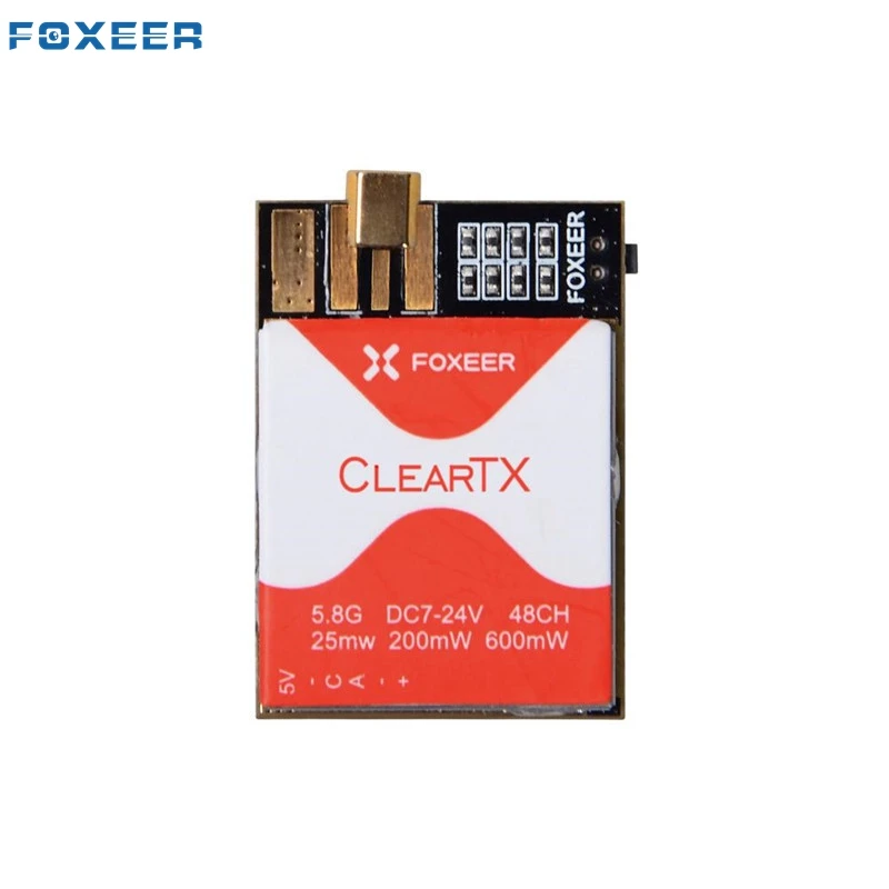 

Foxeer ClearTX 5.8G 48CH 25/200/600mW Adjustable Power Video FPV Transmitter w/ Race Band & Pit Mode