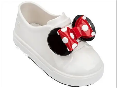 

2019 Rain Sports Mini Shoes Wave Point 2 Layer Bow Twins Mouse Slip-on Sandals New Winter Girl Jelly Girls Shoes